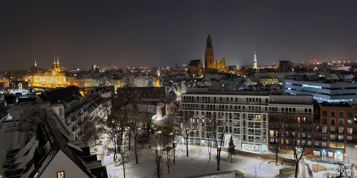 Panorama Wrocławia, apartament z widokiem.